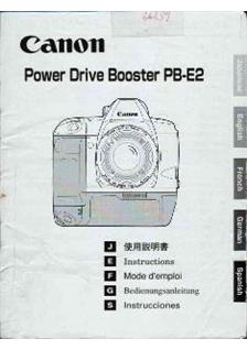 Canon PowerWinder manual. Camera Instructions.